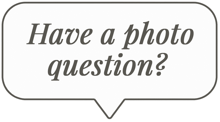 Ask Jeff a Photo Question Speech Bubble